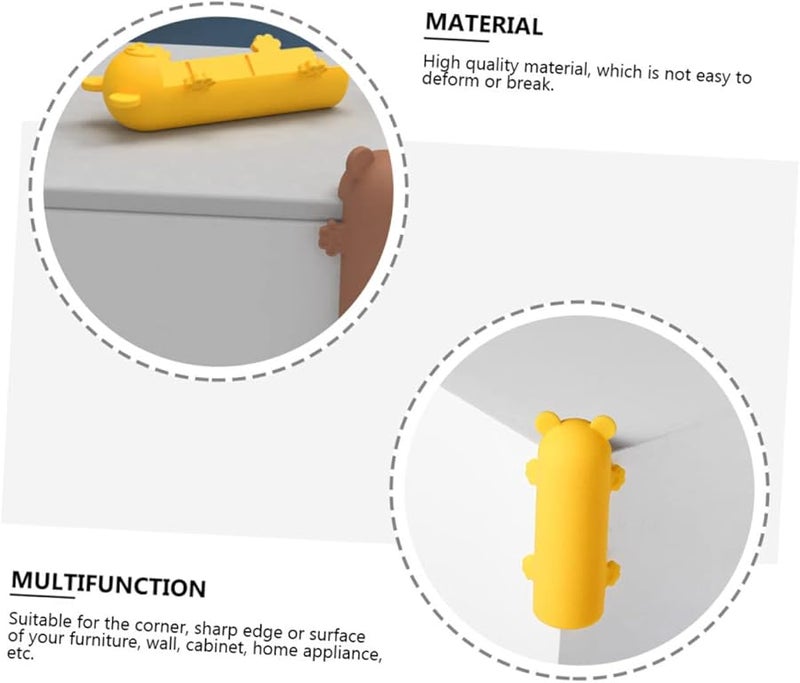 Vaguelly 4pcs Cartoon Silicone Corner Guards Safety Cushions for Furniture Table Edges Soft Protectors Random Colors - Image 5